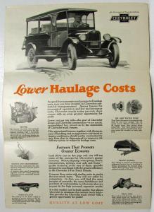 1926 Chevrolet 1 Ton Truck Strength Speed and Economy Sales Folder