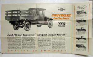 1926 Chevrolet 1 Ton Truck Strength Speed and Economy Sales Folder
