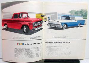 1958 Ford Panel Delivery Trucks F-100 Panel Courier Sales Brochure Original