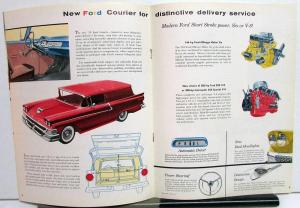 1958 Ford Panel Delivery Trucks F-100 Panel Courier Sales Brochure Original