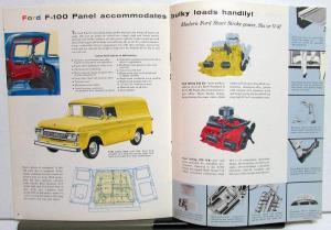 1958 Ford Panel Delivery Trucks F-100 Panel Courier Sales Brochure Original