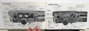 1973 AMC Gremlin Javelin Hornet AMX Owners Manual Care & Operation Original