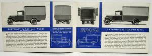 1932 Chevrolet Van Panel Trucks Sales Brochure