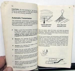 1981 AMC Concord Spirit Owners Manual Care & Operation