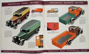 1933 Chevrolet Six Cylinder Trucks Sales Brochure