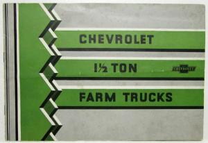 1933 Chevrolet 1 and a Half-Ton Farm Trucks Sales Brochure