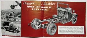 1934 Chevrolet Trucks Built for Hard Construction Hauling Sales Mailer Folder