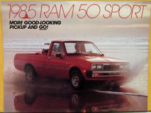 1985 Dodge RAM 50 Sport Pickup Truck Color Sales Sheet Original