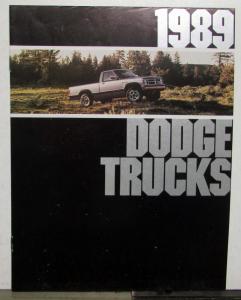 1989 Dodge Trucks Full Line Pickup Van Caravan Ramcharger Sales Brochure Orig