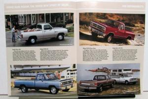 1989 Dodge Trucks Full Line Pickup Van Caravan Ramcharger Sales Brochure Orig