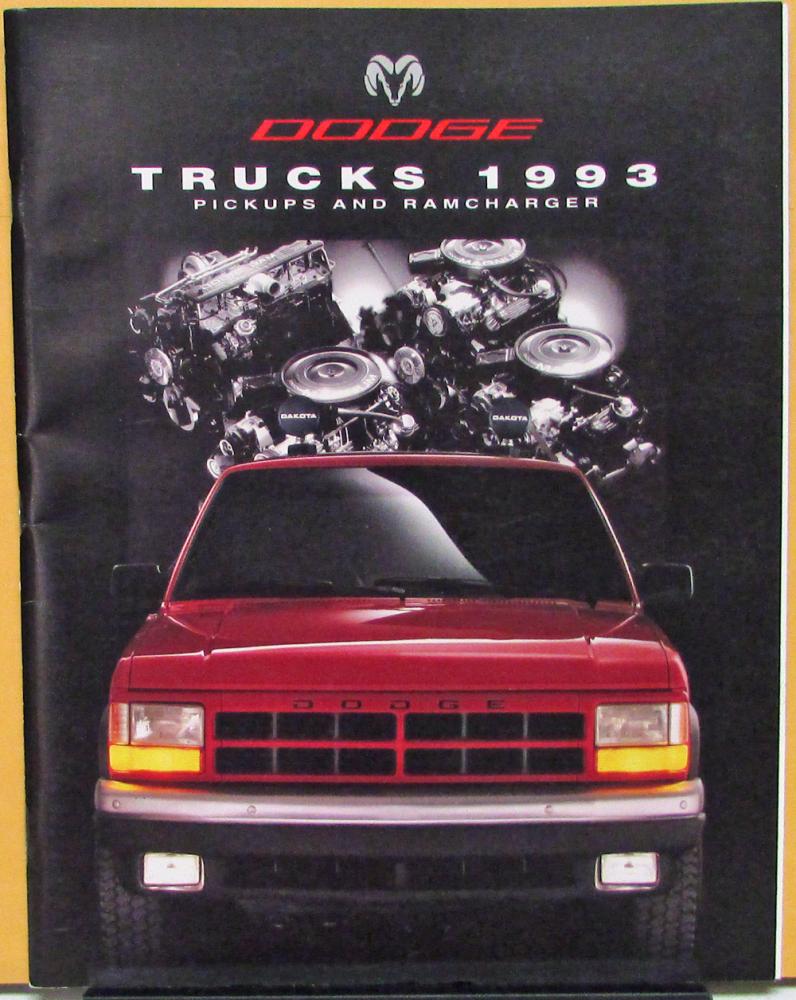 1993 Dodge Trucks RAM 50 Ramcharger Pickkup Color Sales Brochure CANADIAN