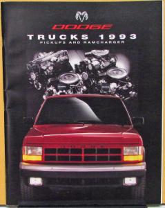 1993 Dodge Trucks RAM 50 Ramcharger Pickkup Color Sales Brochure CANADIAN
