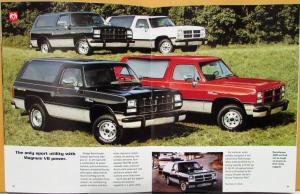 1993 Dodge Trucks RAM 50 Ramcharger Pickkup Color Sales Brochure CANADIAN
