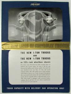 1937 Chevrolet Announces Two New Lines of Trucks Sales Folder