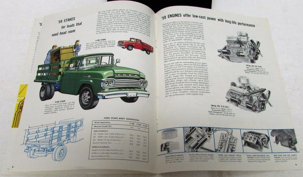 thumbnail image 2 of 1959 Ford Truck Sales Brochure – Original Dealer Literature – F-100, F-250, F-350 2 of 6