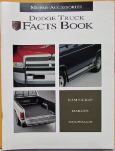 1990s Dodge Truck Facts Book MOPAR Accessories Sales Catalog Original