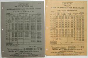 1937 Hercules Dump Bodies for Chevrolet Trucks Sales Brochure w Price Sheets