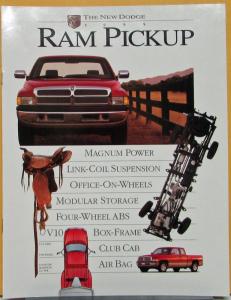 1995 Dodge RAM Pickup Truck 1500 2500 3500 Color Sales Brochure Original