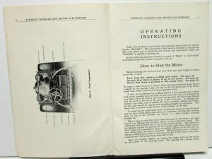 1916 Elcar Models A & B Owners Manual Instruction Care & Operation Original