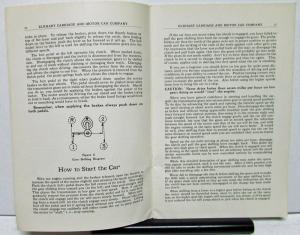 1916 Elcar Models A & B Owners Manual Instruction Care & Operation Original