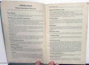 1929 Erskine Six Owners Manual Instruction Care & Operation Original