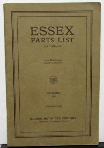 1924-26 Essex Six Owners Manual Instruction Care & Operation Original