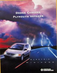1996 Dodge Caravan Plymouth Voyager Minivans Color Sales Data Sheet Original