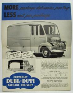 1941 Chevrolet Dubl Duti Truck Getting More with Less Sales Folder