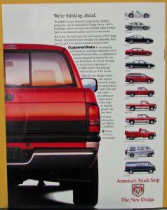 1996 Dodge RAM Truck 1500 2500 3500 Color Sales Brochure Original