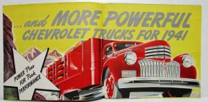 1941 Chevrolet Trucks They Are Bigger Better More Powerful Sales Mailer Folder