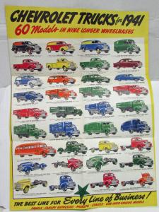 1941 Chevrolet Trucks They Are Bigger Better More Powerful Sales Mailer Folder