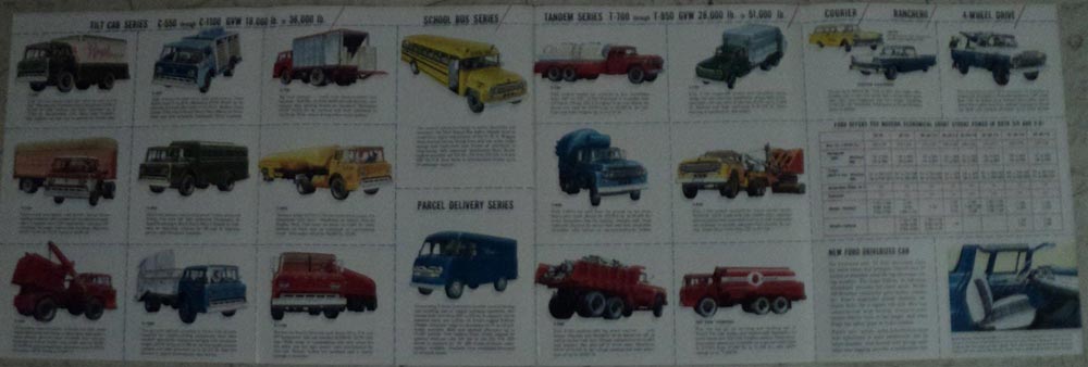 1959 Ford Truck F 100 250 350 500 Full Line Pictorial Sales Brochure Original