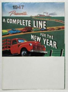 1947 Chevrolet Truck Complete Line for the New Year Sales Mailer Folder Reprint