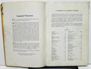 1936 Graham Crusader Series 80 Owners Manual Care & Operation Original