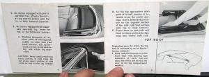 1967 GM Convertible Top Owners Manual Care & Operation Chevelle Impala GTO 442