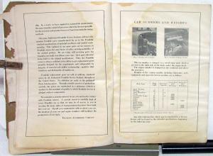 1927 Franklin Airman Series Owners Manual Care & Operation Maintenance Original