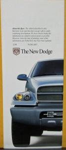 1999 Power Wagon Concept Truck Sales Folder Original