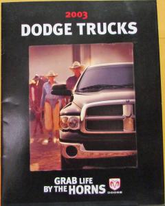 2003 Dodge Caravan Pickup Trucks Durango Viper Sales Brochure CANADIAN Orig