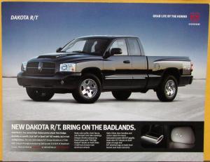 2006 Dodge Dakota RT V8 High Output Truck Color Sales Promo Sheet Original