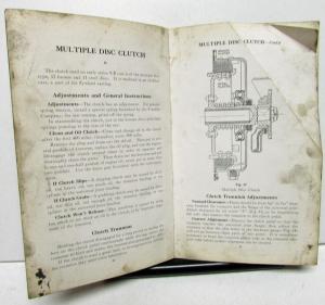 1918-1919 Franklin Series 9-B Owners Manual Care & Operation Maintenance