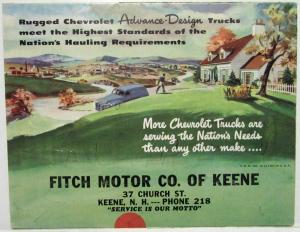 1950 Chevrolet Trucks Sales Mailer Folder Rugged Living Full Line
