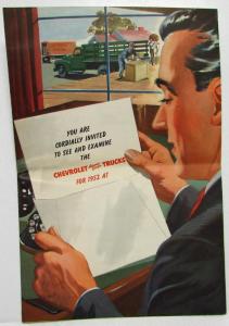 1952 Chevrolet Trucks Invitation Sales Mailer Folder