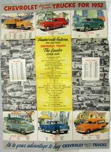 1952 Chevrolet Trucks Invitation Sales Mailer Folder