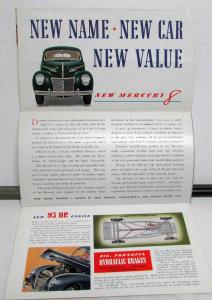 1939 Mercury Eight 8 Dealer Color Sales Brochure Folder Large Original