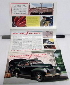 1939 Mercury Eight 8 Dealer Color Sales Brochure Folder Large Original