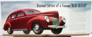 1940 Mercury Eight 8 Dealer Color Sales Brochure Folder Large Original