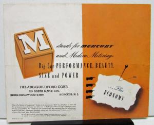 1940 Mercury Eight 8 Dealer Color Sales Brochure Features Original Rare