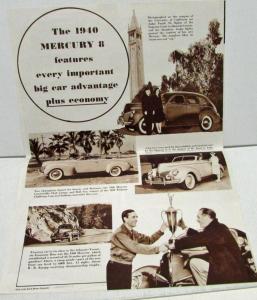 1940 Mercury Messenger Dealer Magazine Folder Eight 8 Original Rare