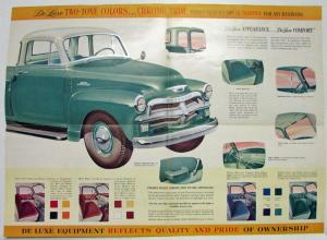 1954 Chevrolet Pickup & Panel Trucks Sales Folder Brochure