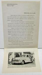 1947 Mercury Spring Models Press Release New Chrome Grill & Other Features